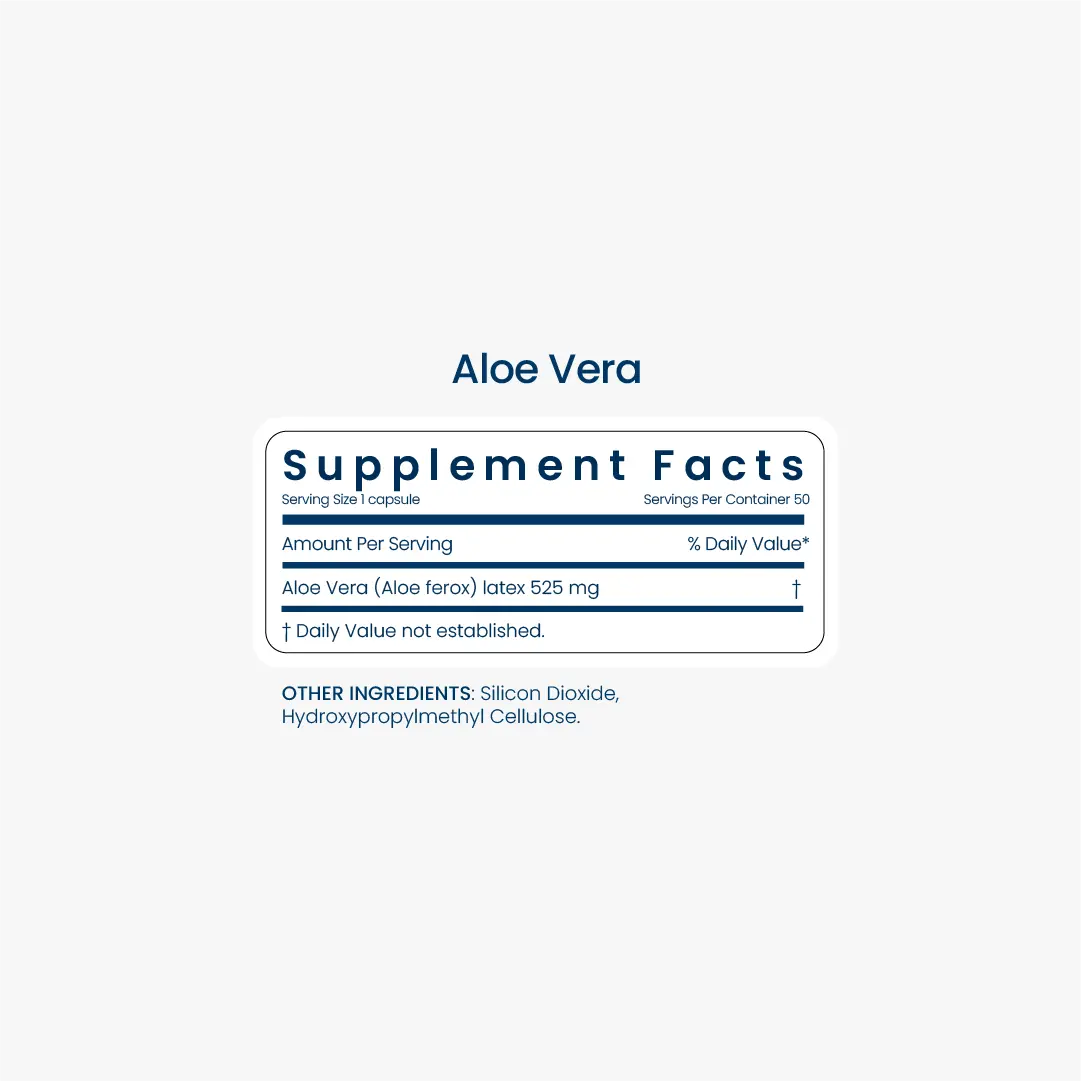 Aloe Vera by Unicity - supplement facts