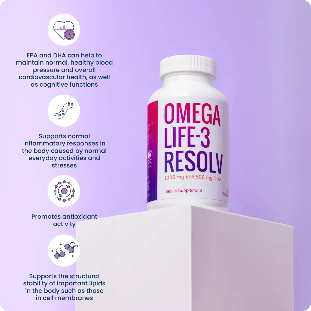 【ユニシティ】オメガライフ3リゾルブ Unicity Omega Life -3 Resolv Health & Wellness 120 Softgels
