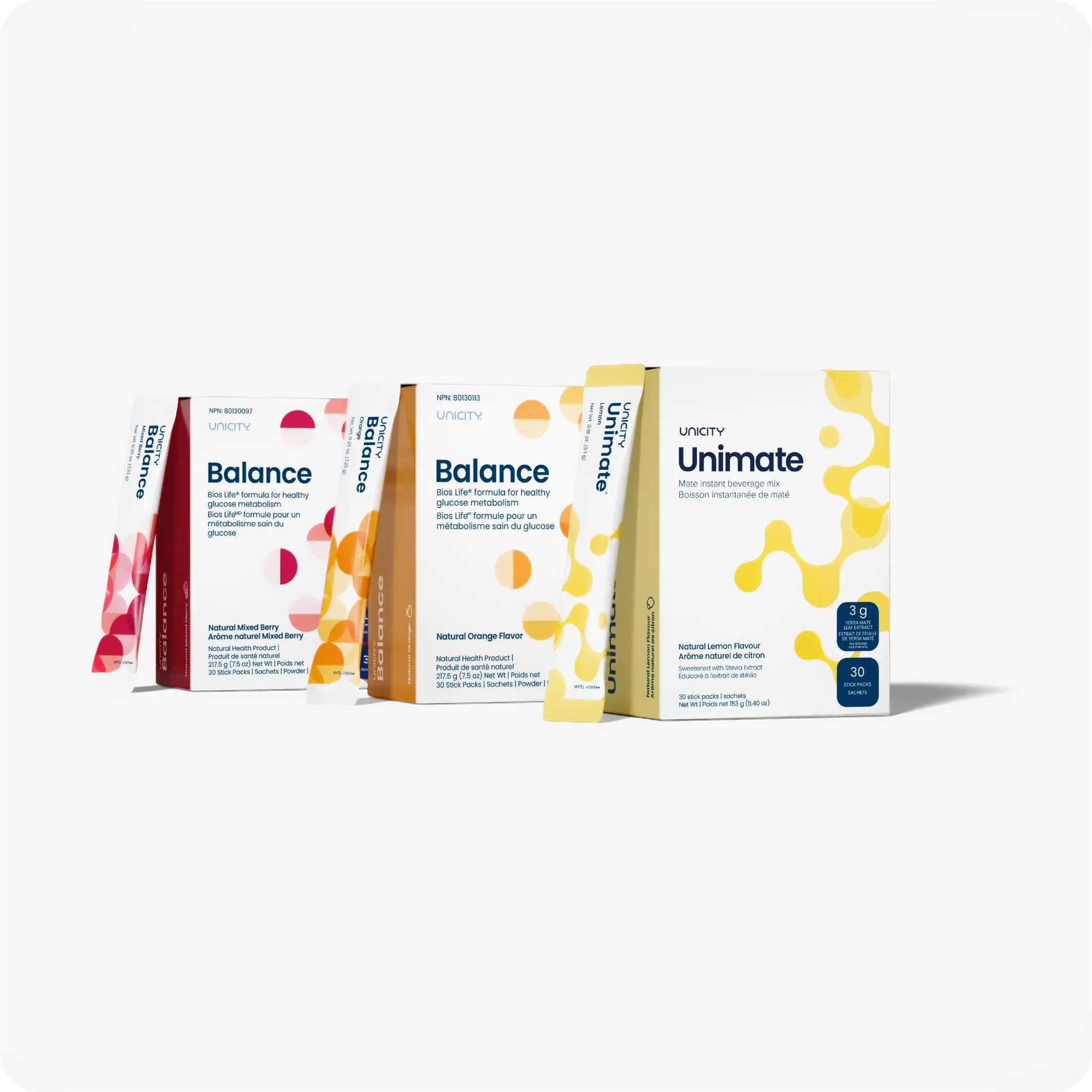 Feel Great Balance+ pack: Natural Lemon Unimate + Natural Orange & Mixed Berry Balance