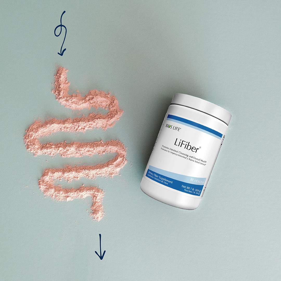LiFiber by Unicity next to scoop and glass