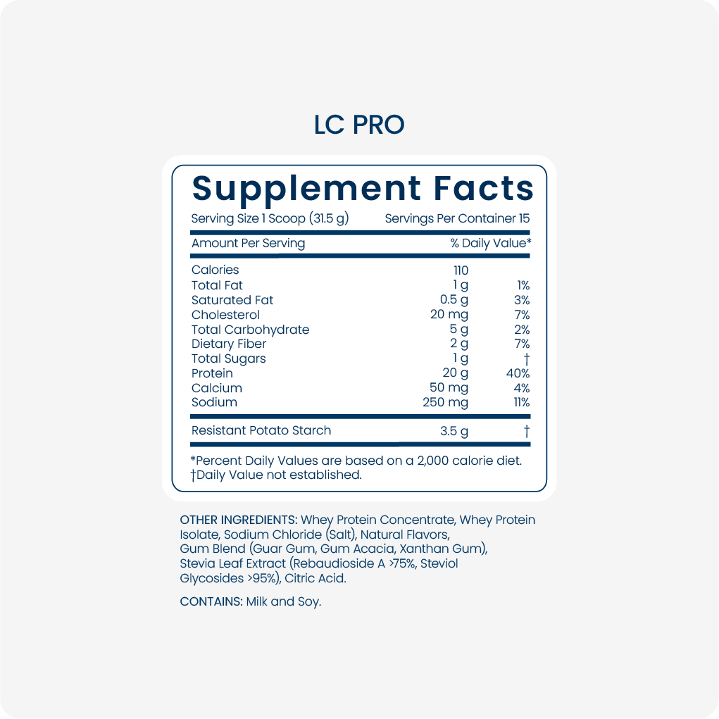 LC PRO - supplement facts