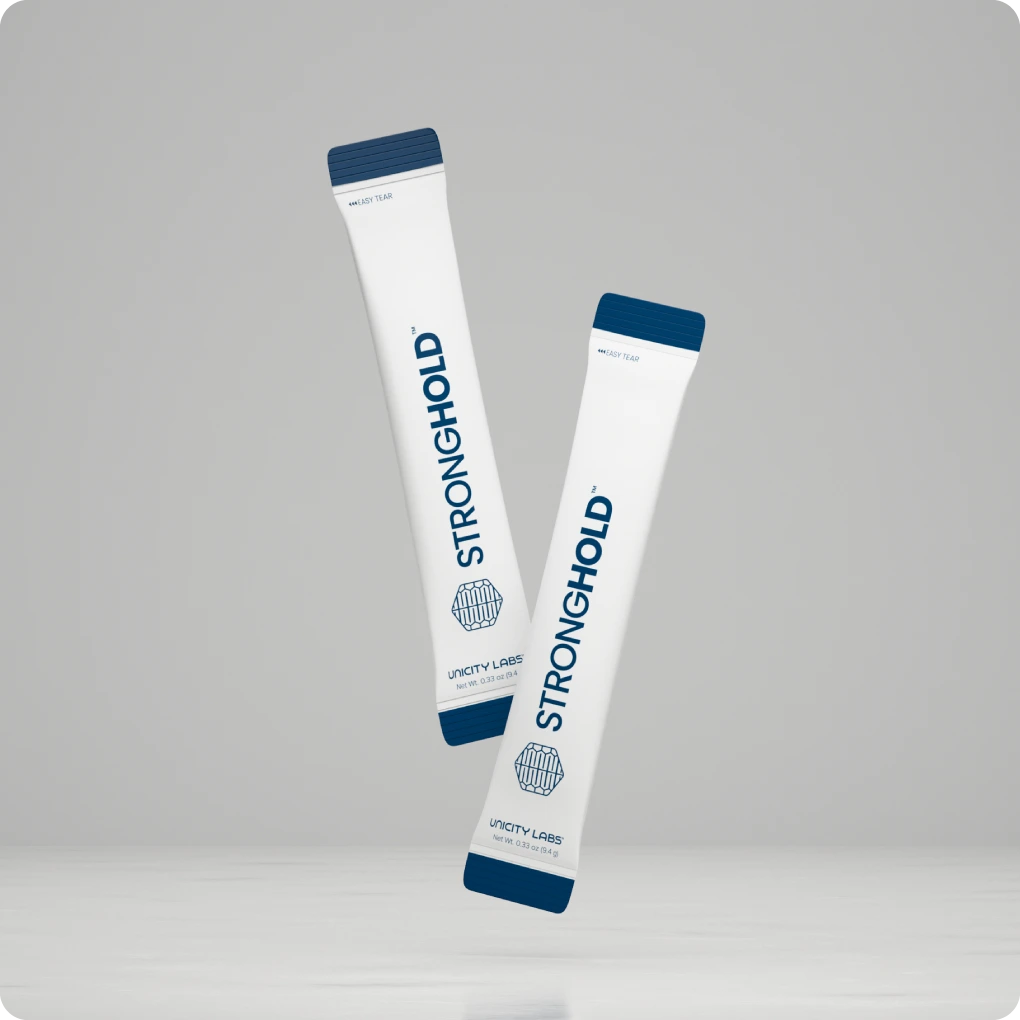 Two stick packs of Unicity's STRONGHOLD