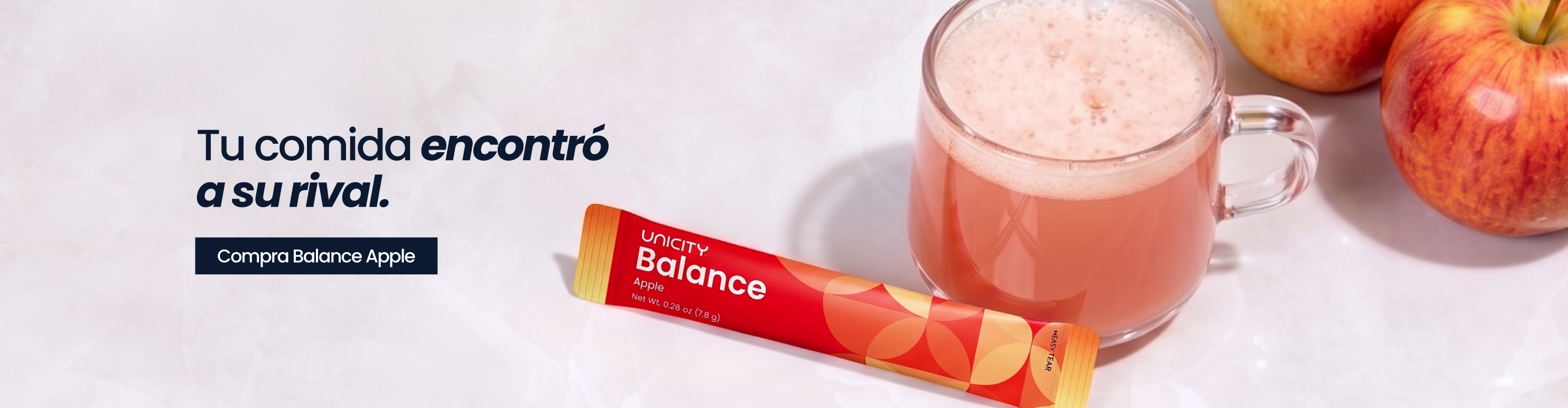Tu comida encontró a su rival. Compra Unicity Balance Apple.